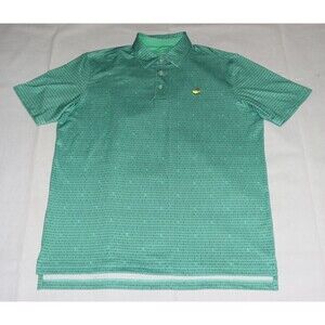 Masters Tech Men's Short Sleeve All over Geometric Golf Polo Shirt Size Large